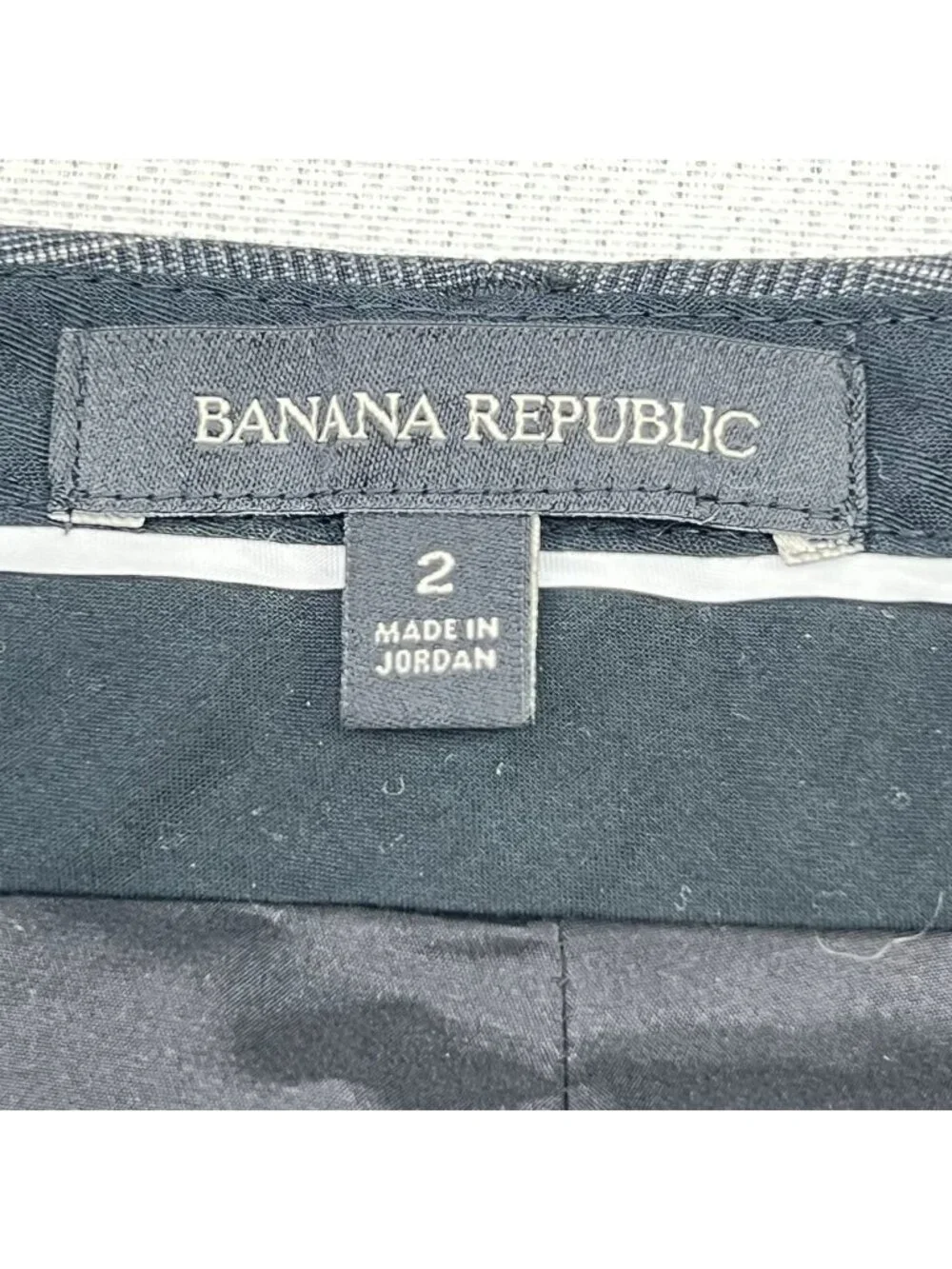 Banana Republic Womens Wool Blend Flat Front Trouser Dress Pants Size 2 Plaid
